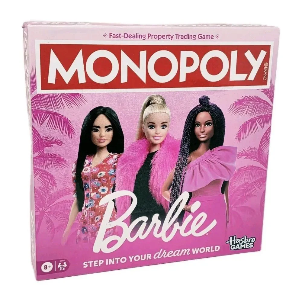 Barbie Edition Monopoly Board Game Family Kids Mattel Hasbro OOP Sealed, Ages 8+